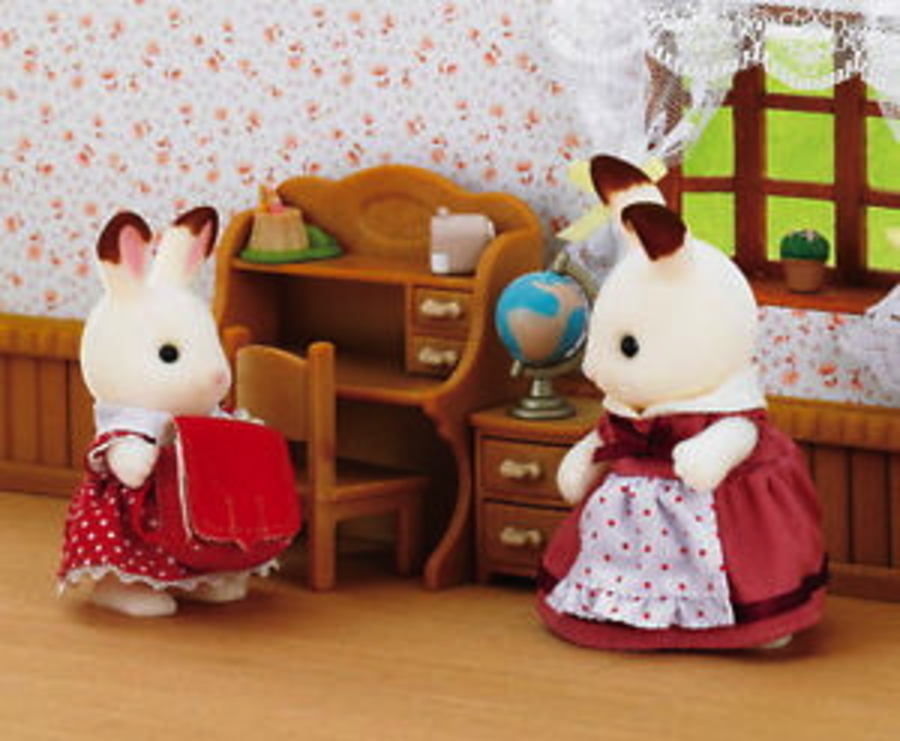 Sorella Coniglio Cioccolato Con Scrivania - Sylvanian Families