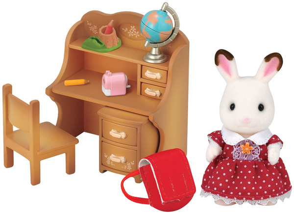 Sorella Coniglio Cioccolato Con Scrivania - Sylvanian Families