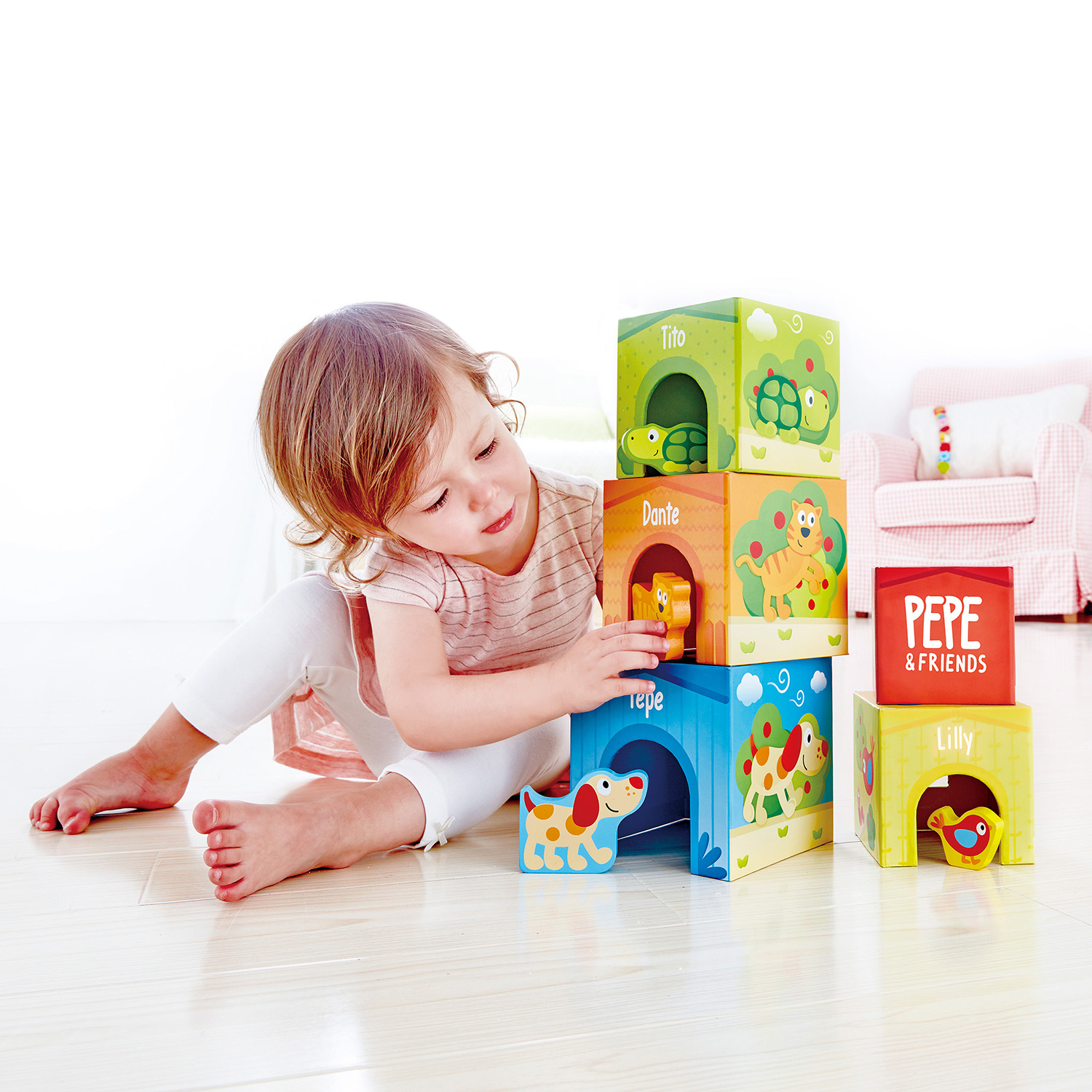 Cubi Impilabili Pepe E I Suoi Amici - Hape