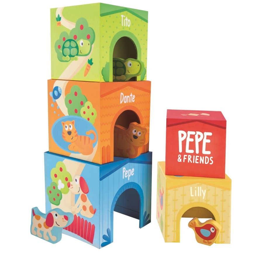 Cubi Impilabili Pepe E I Suoi Amici - Hape