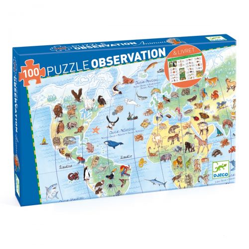 Puzzle Observation Animali Del Mondo - Djeco