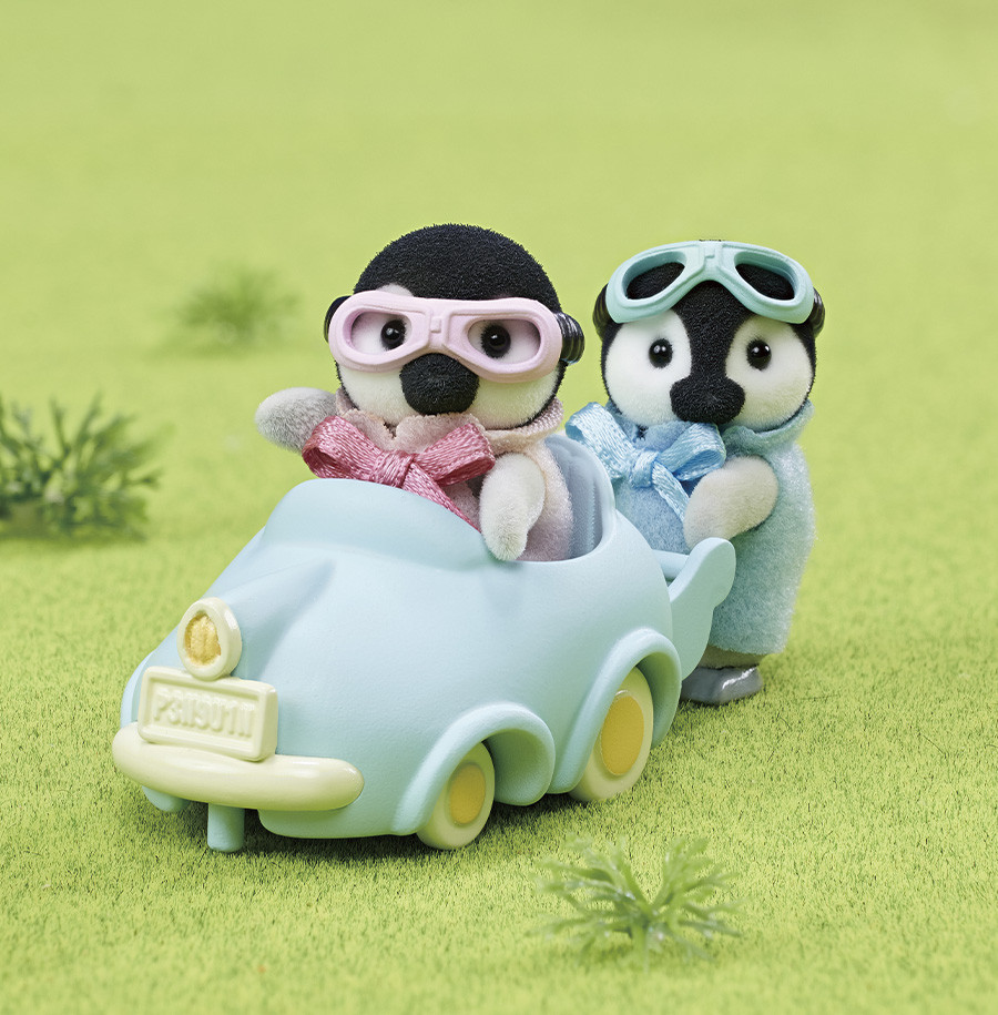 Bebè Pinguini Con Auto - Sylvanian Families