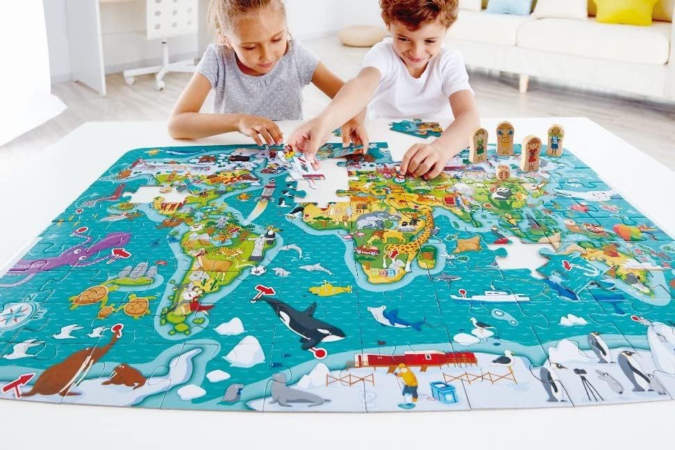 Puzzle Giro Del Mondo 2 In 1 - Hape