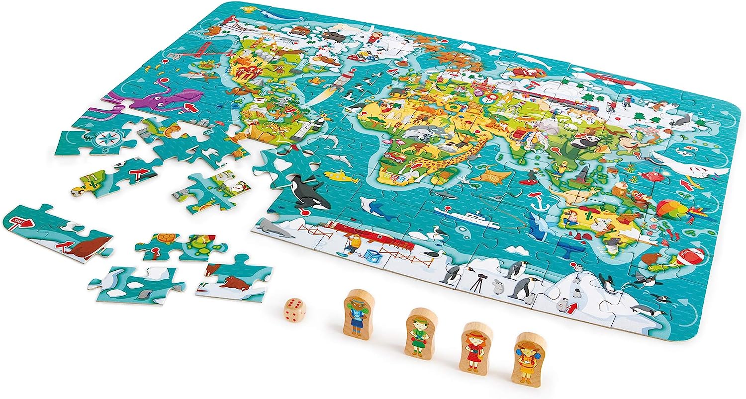 Puzzle Giro Del Mondo 2 In 1 - Hape