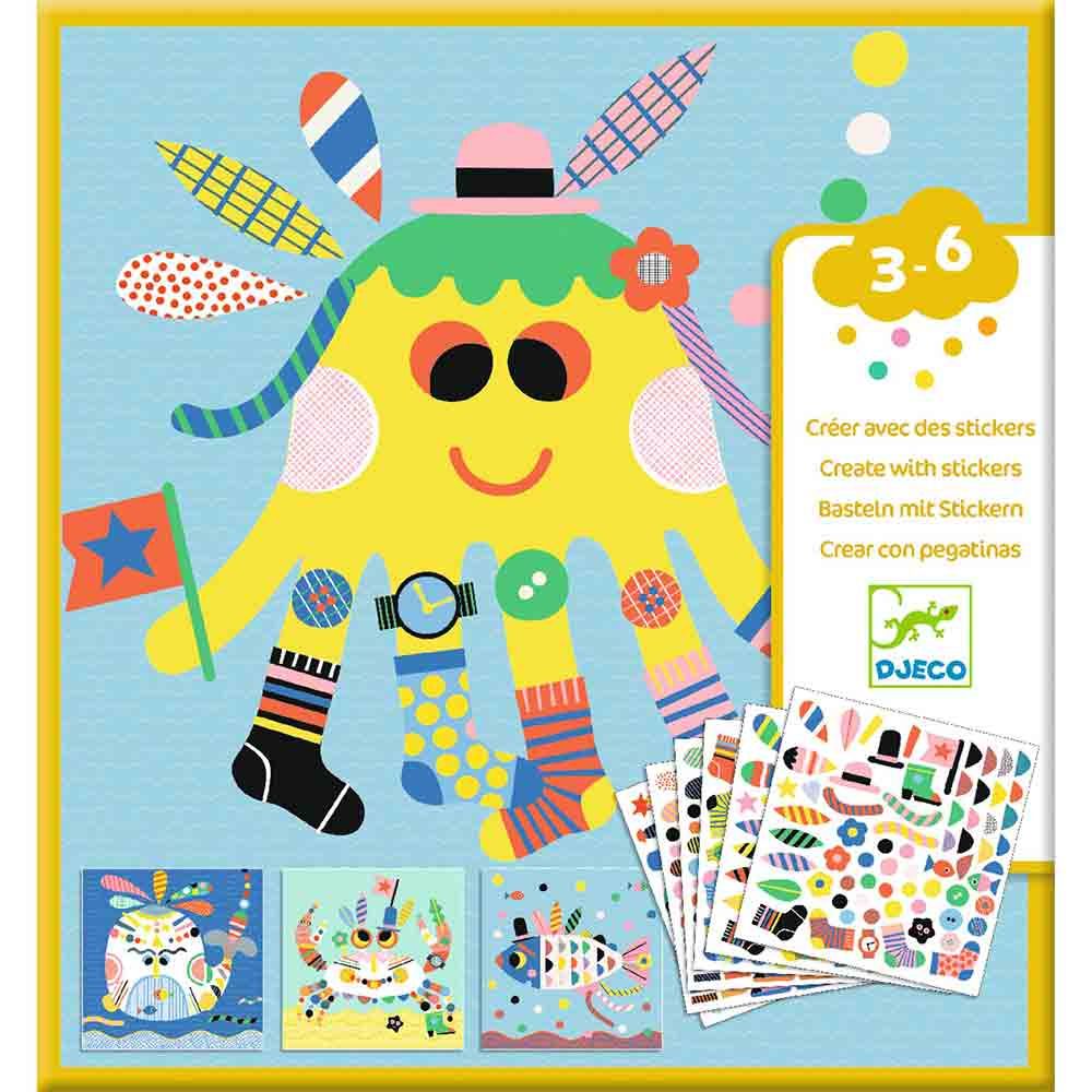 Crea Con Gli Stickers Animali Marini - Djeco