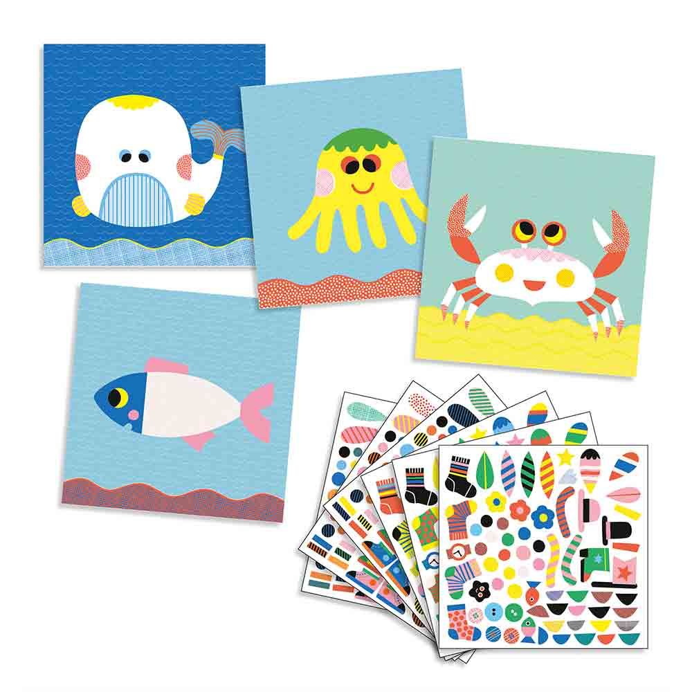 Crea Con Gli Stickers Animali Marini - Djeco