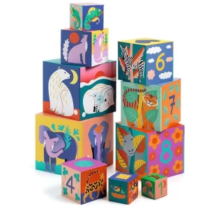 Cubi Impilabili Animali Selvaggi - Djeco