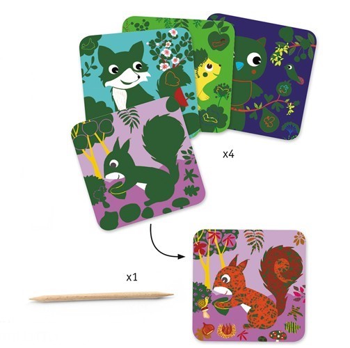 Scratch Cards Animali Del Bosco - Djeco