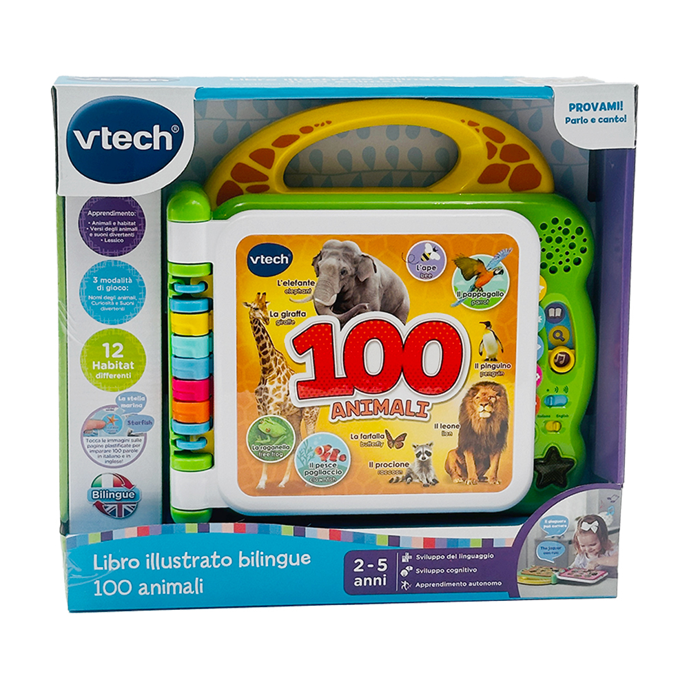 Libro Illustrato Bilingue: 100 Animali - Vtech - immagine 2