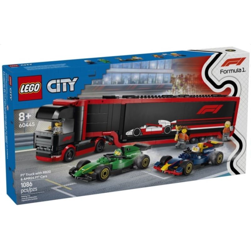 60445 City Autotrasportatore F1 Con Monoposto RB20 E AMR24 F1 - Lego