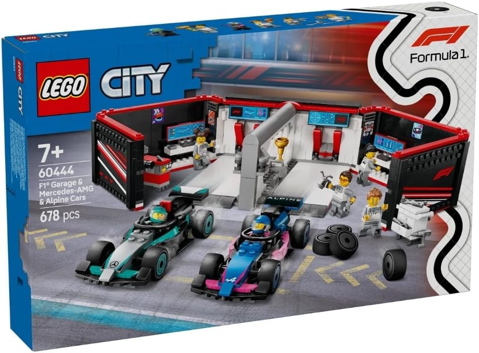 60444 City Garage Con Monoposto Mercedes-Amg E Alpine - Lego
