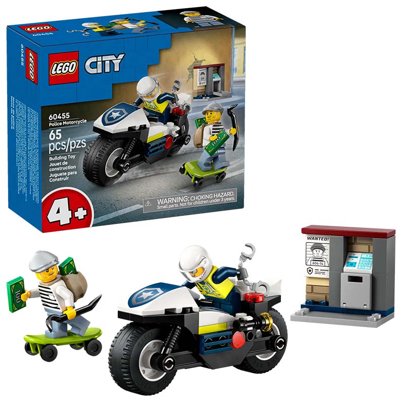 60455 City Inseguimento Della Moto Della Polizia - Lego