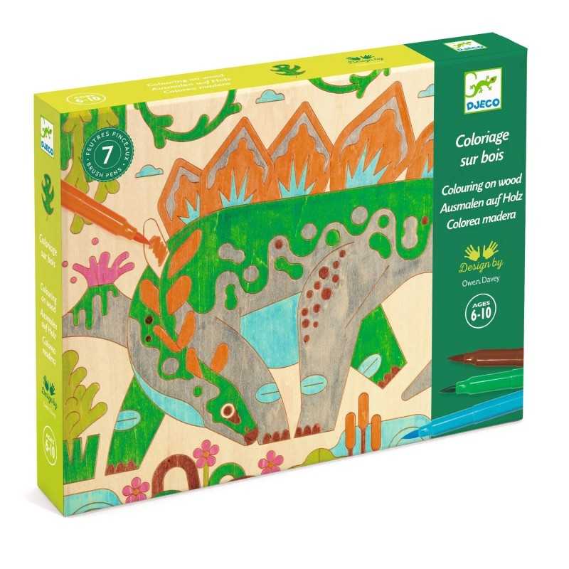 Colorare Sul Legno: Dinosauri - Djeco - immagine 2