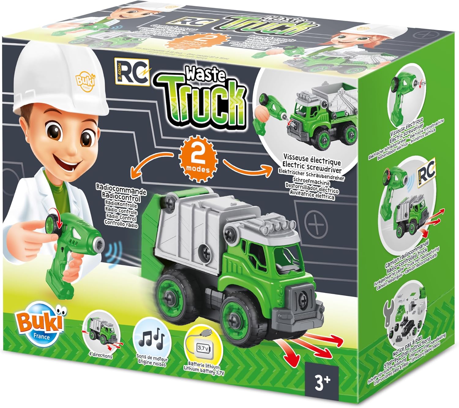 Camion Dei Rifiuti Radiocomandato - Buki