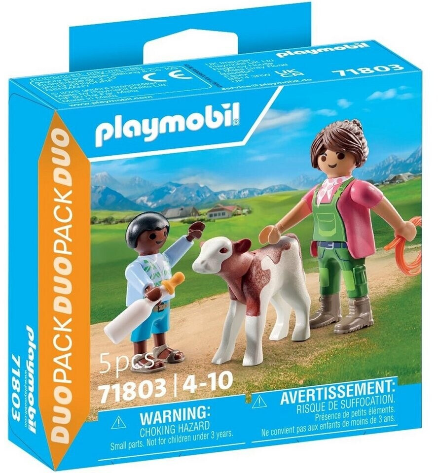71803 Contadina Con Bambino E Vitello - Playmobil