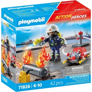 71826 Pompiere Con Pompa D'Acqua - Playmobil