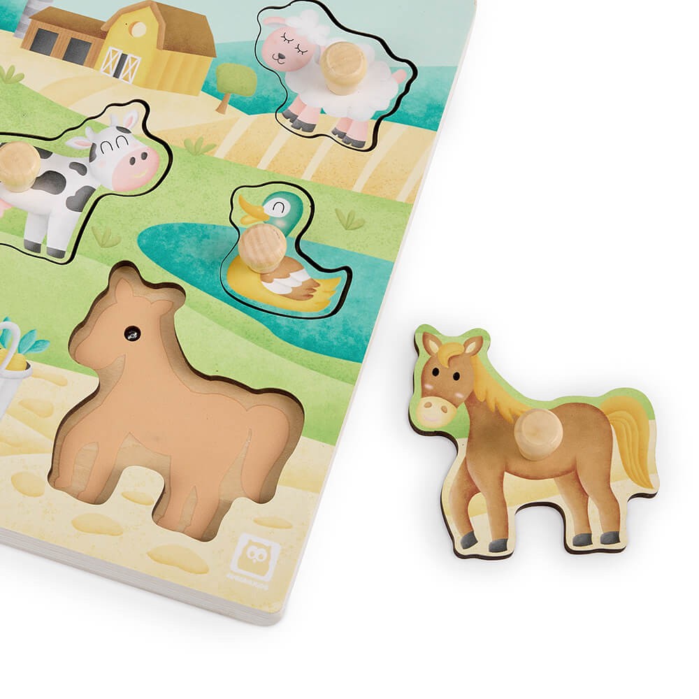 Puzzle Sonoro Farm Friends In Legno - Eurekakids - immagine 2