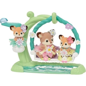 Set Altalena Floreale Con Bebè Cervo - Sylvanian Families