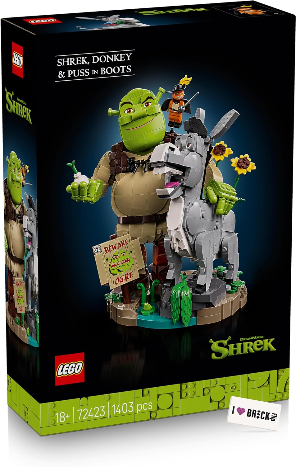 72423 Shrek, Ciuchino E Gatto Con Gli Stivali - Lego
